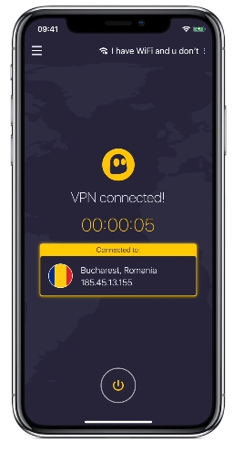 Cyberghost iOS uygulaması