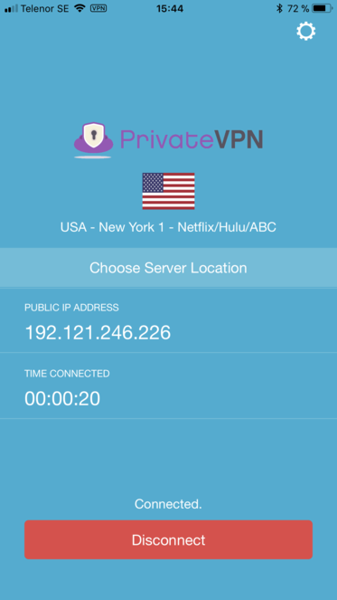 PrivateVPN iOS’ta