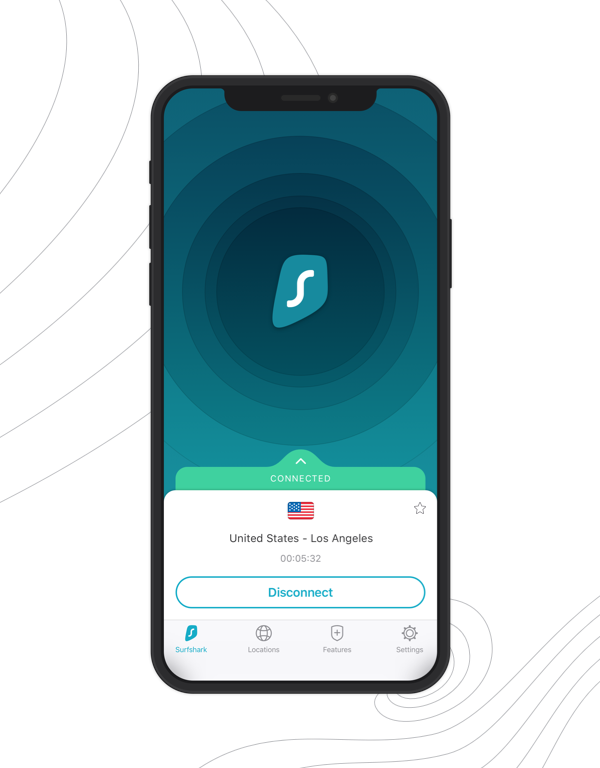 SurfShark iOS uygulaması